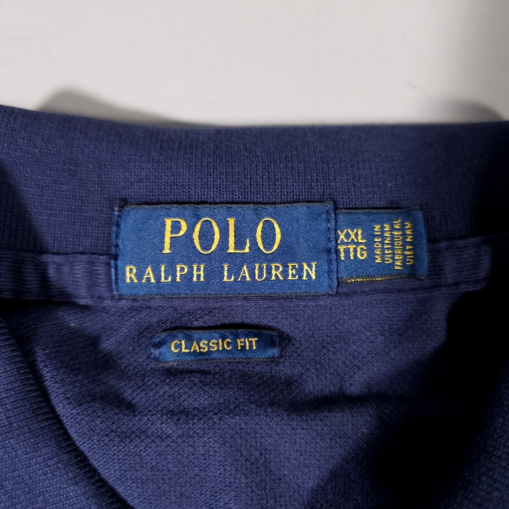 Polo Ralph Lauren Polo Shirt Mens XXL Navy Blue Long Sleeve Classic Fit NWT - Picture 3 of 8